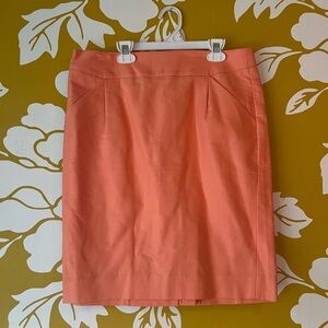 J. Crew The Pencil Skirt Peach/Coral